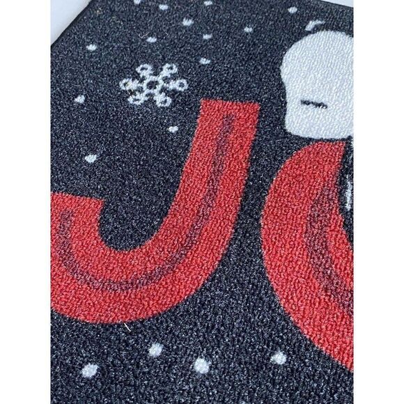 Peanuts Snoopy Christmas Holiday Joy Accent Rug Doormat Snowflakes Holiday NEW - Picture 6 of 9